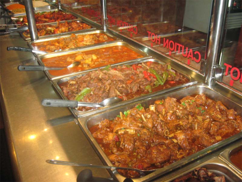 A look at the food counter