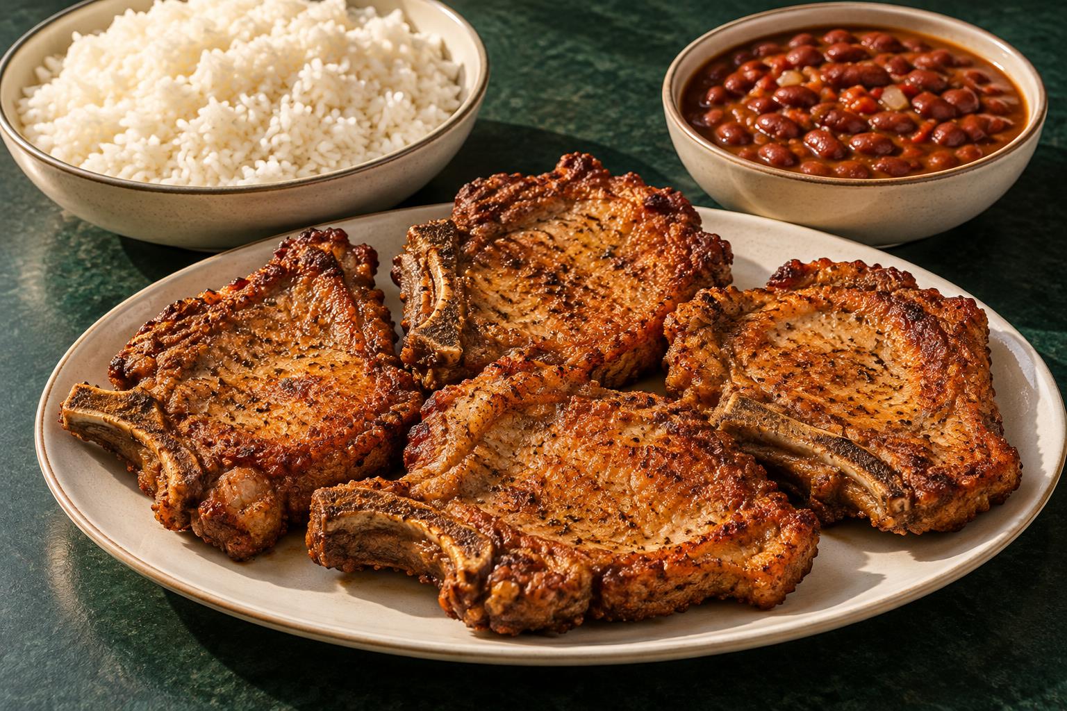 Serving illustration of Chuletas fritas